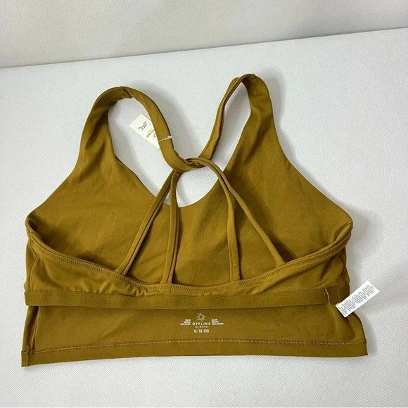 Offline By Aerie Real Me Recharge Least Support Long Line Top Size XL Brown - Picture 6 of 8